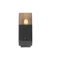 Qazqa buitenlampen met sensor denmark zwart e27