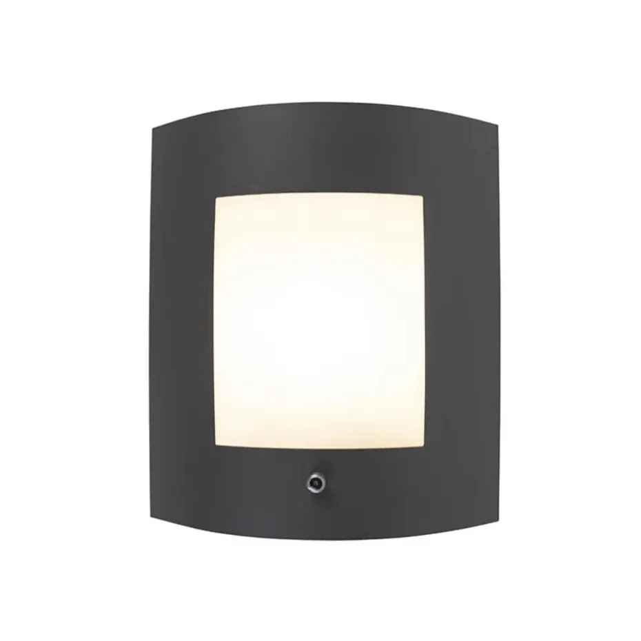 Qazqa buitenlampen met sensor emmerald grijs e27