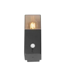 Qazqa buitenlampen met sensor denmark zwart e27