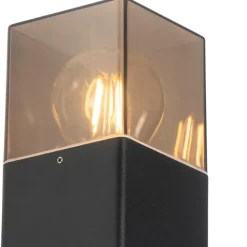 Qazqa buitenlampen met sensor denmark zwart e27