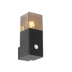 Qazqa buitenlampen met sensor denmark zwart e27