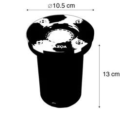 Qazqa grondspots basic zilverkleurig gu10