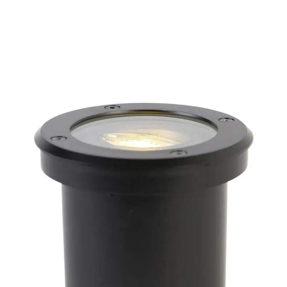 Qazqa grondspots delux zwart gu10