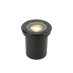 Qazqa grondspots delux zwart gu10