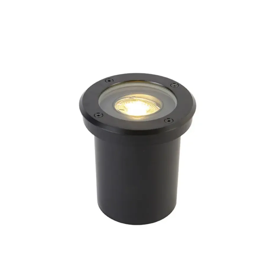 Qazqa grondspots delux zwart gu10