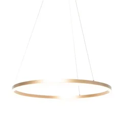 Qazqa hanglampen anello goudkleurig geïntegreerde led