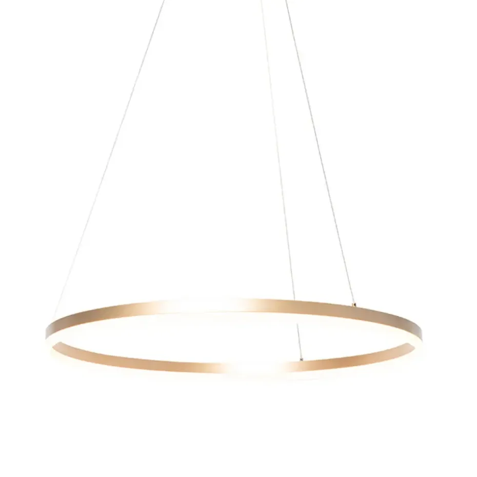 Qazqa hanglampen anello goudkleurig geïntegreerde led