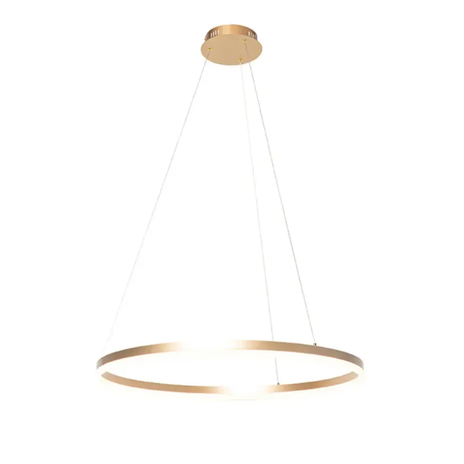 Qazqa hanglampen anello goudkleurig geïntegreerde led