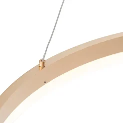 Qazqa hanglampen anello goudkleurig geïntegreerde led