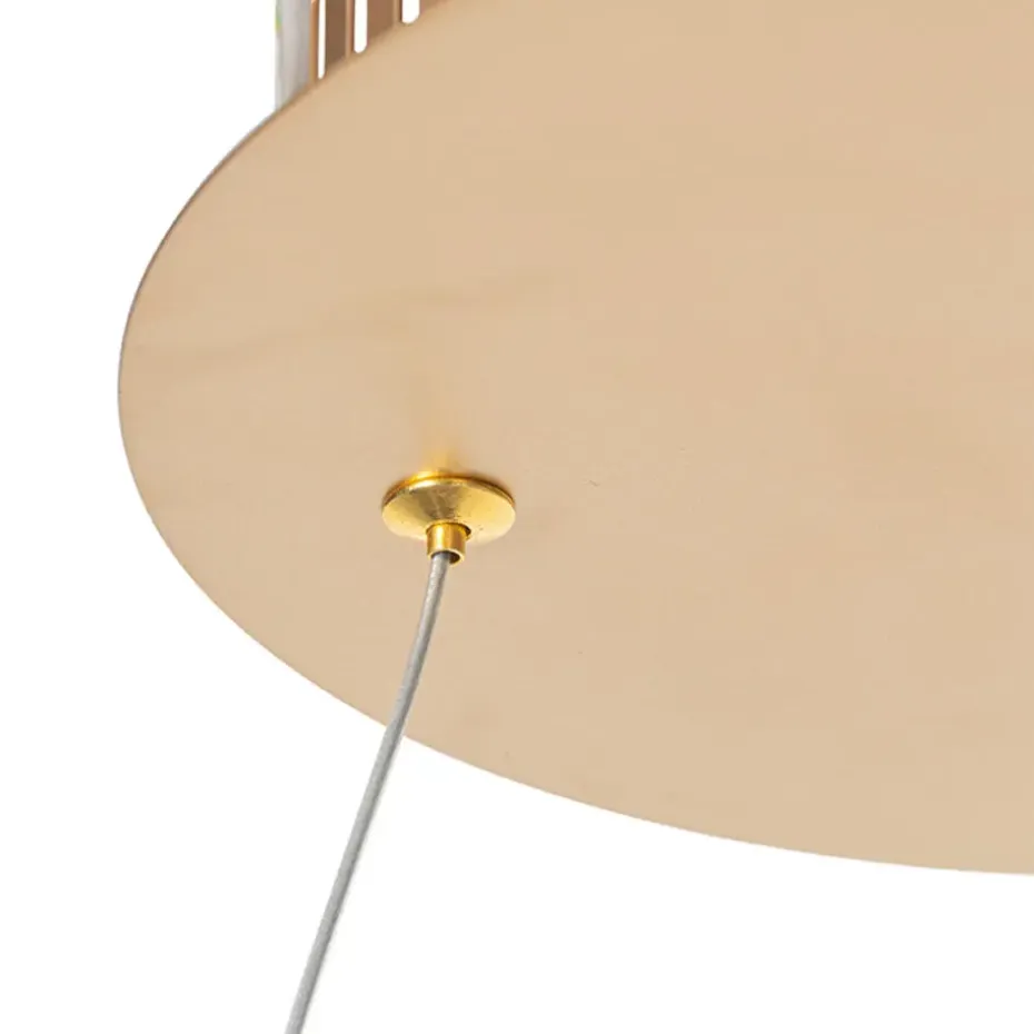 Qazqa hanglampen anello goudkleurig geïntegreerde led