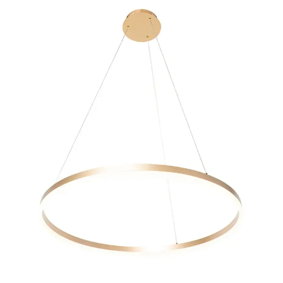 Qazqa hanglampen anello goudkleurig geïntegreerde led