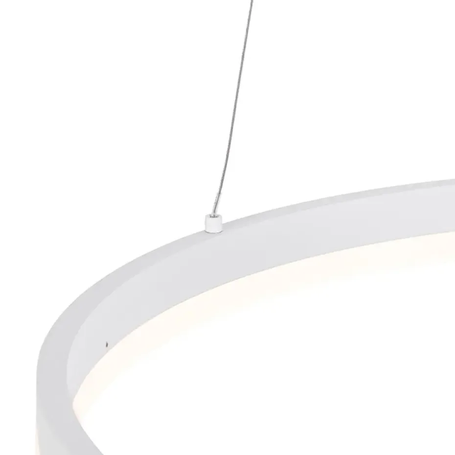 Qazqa hanglampen anello wit geïntegreerde led