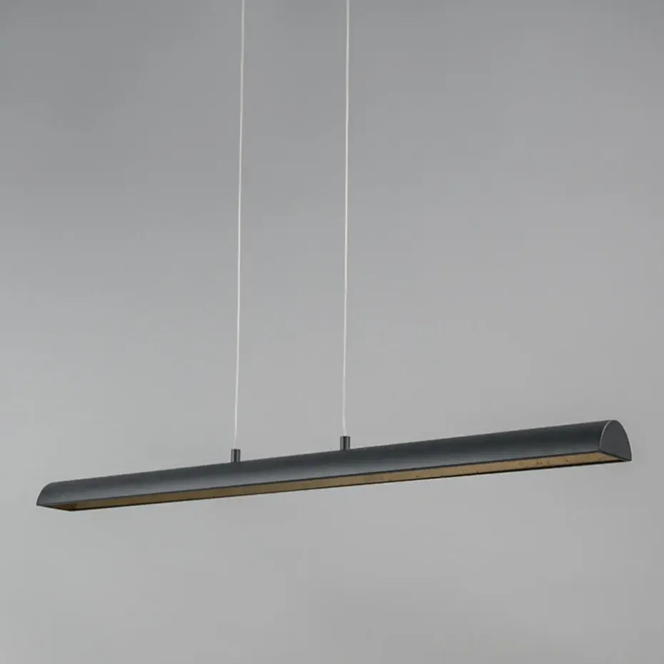 Qazqa hanglampen balo zwart geïntegreerde led