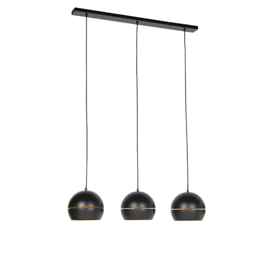 Qazqa hanglampen buell hl zwart e27