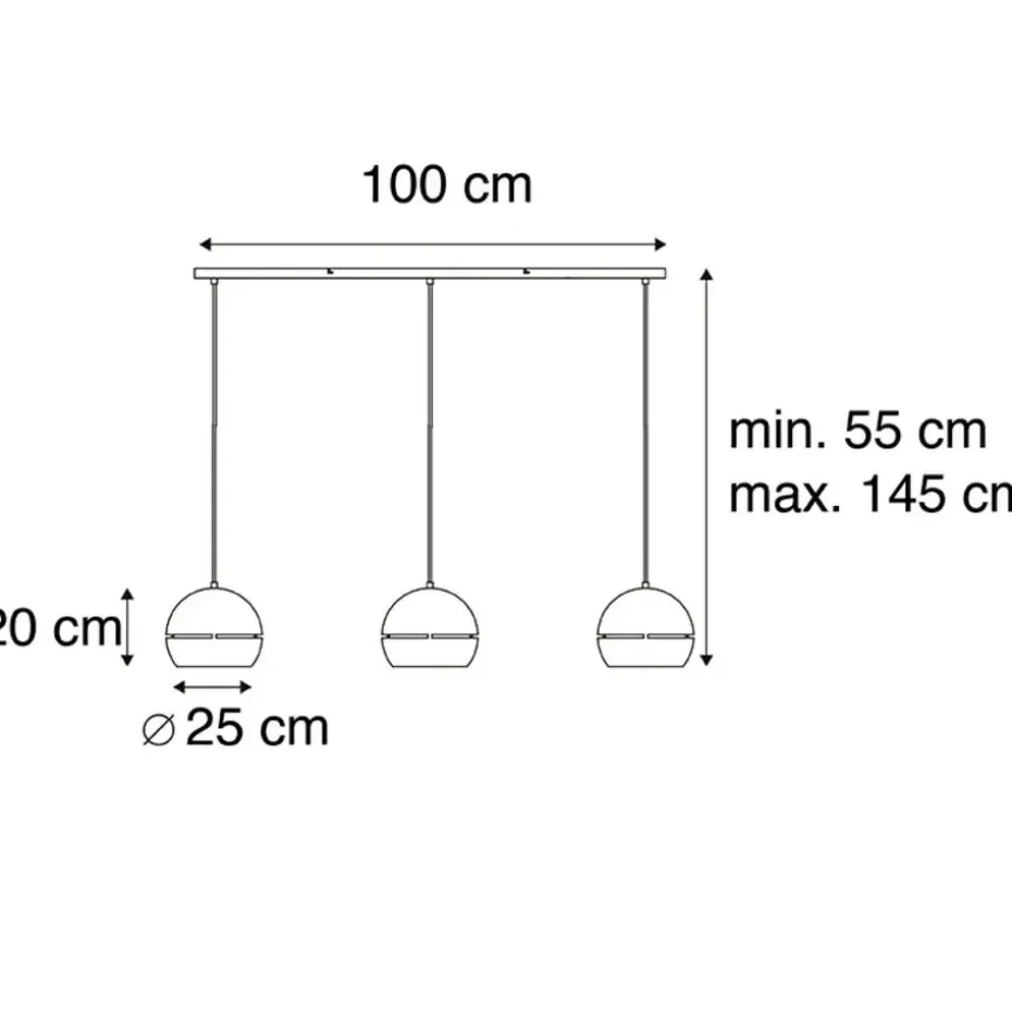 Qazqa hanglampen buell hl zwart e27