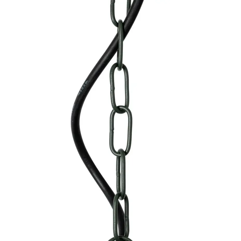Qazqa hanglampen buiten kansas groen e27