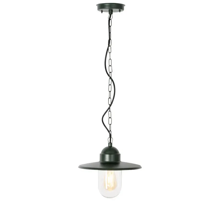 Qazqa hanglampen buiten kansas groen e27
