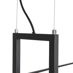 Qazqa hanglampen cage rack zwart e27