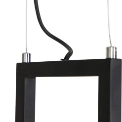 Qazqa hanglampen cage rack bruin e27