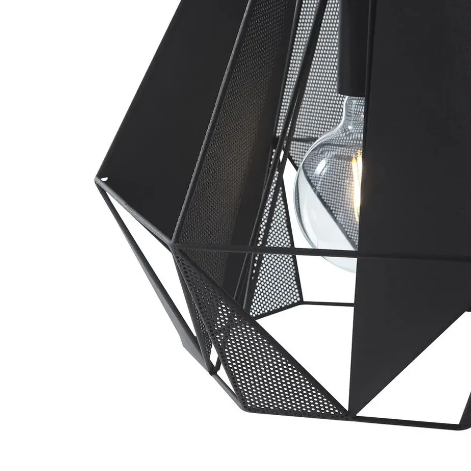 Qazqa hanglampen carcass zwart e27