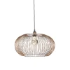 Qazqa hanglampen finn bruin e27