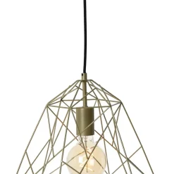 Qazqa hanglampen framework goudkleurig e27