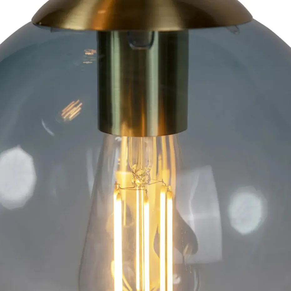 Qazqa hanglampen pallon goudkleurig e27