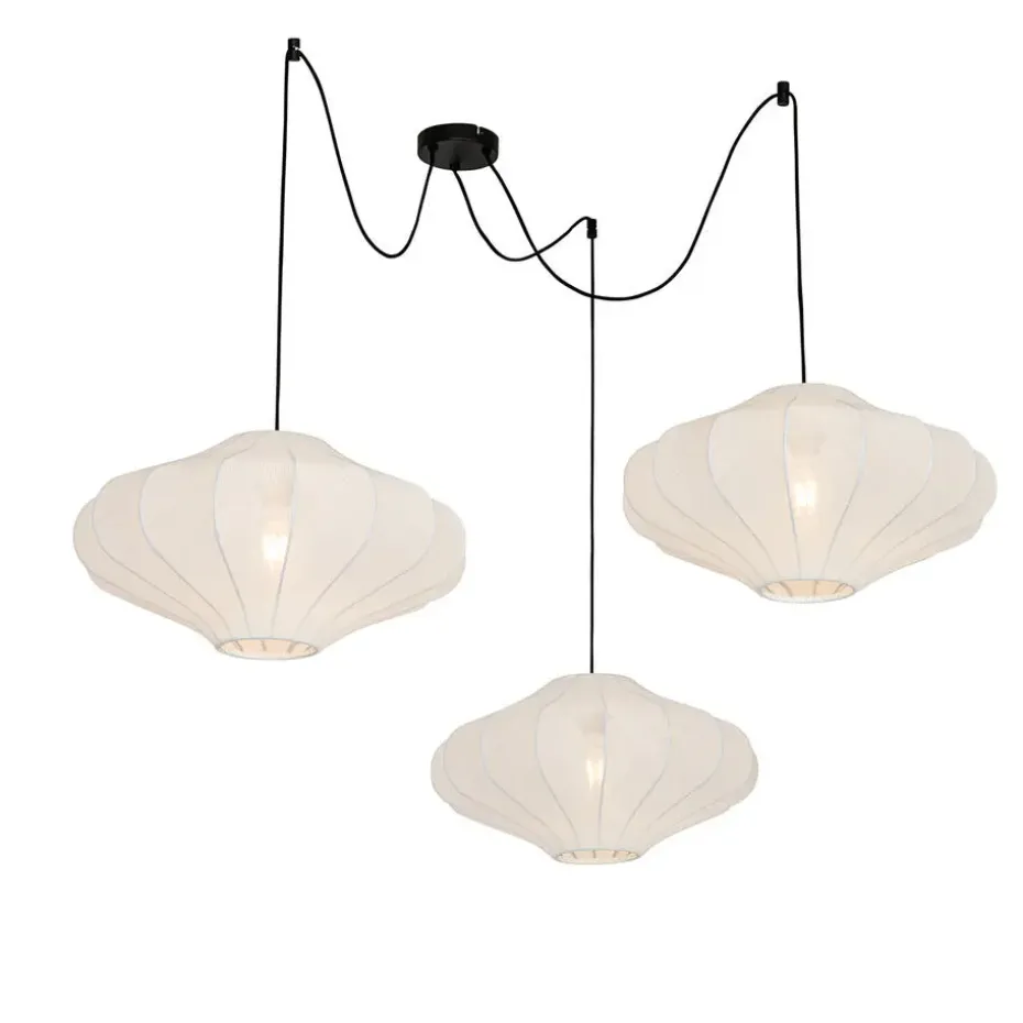 Qazqa hanglampen plu wit e27