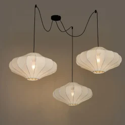 Qazqa hanglampen plu wit e27