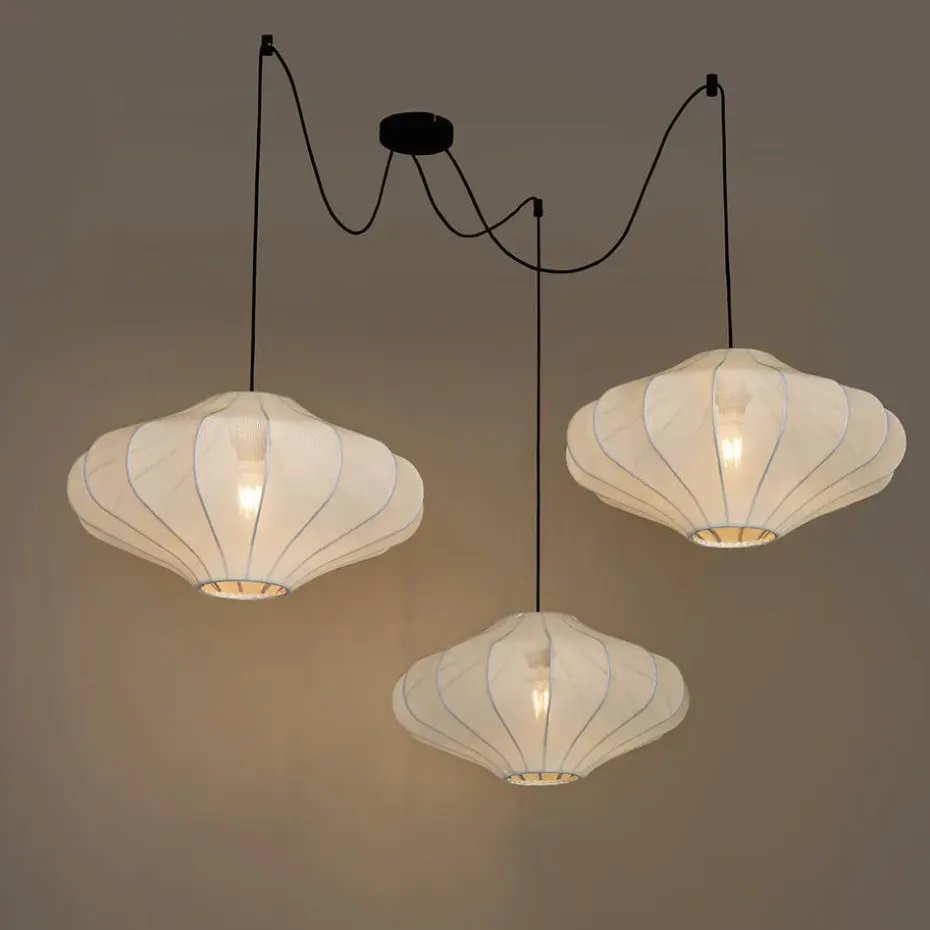 Qazqa hanglampen plu wit e27