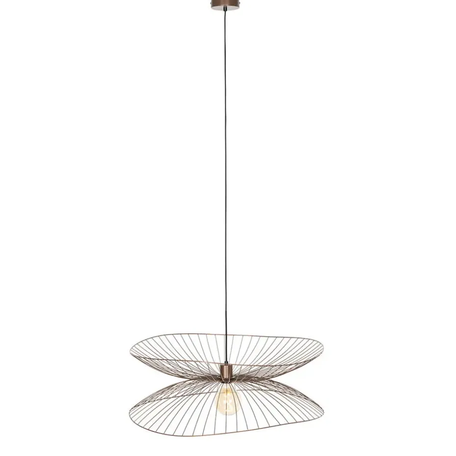 Qazqa hanglampen pua bruin e27