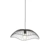 Qazqa hanglampen pua zwart e27
