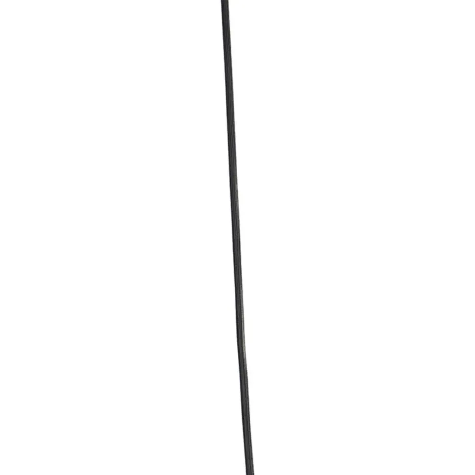 Qazqa hanglampen pua zwart e27