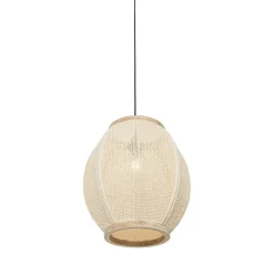 Qazqa hanglampen rob wit e27