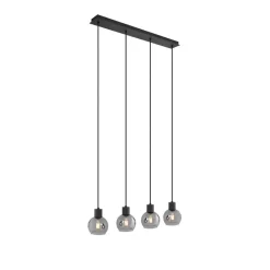 Qazqa hanglampen vidro grijs e27