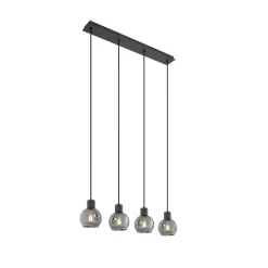 Qazqa hanglampen vidro grijs e27