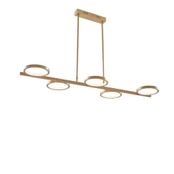 Qazqa hanglampen vive goudkleurig geïntegreerde led