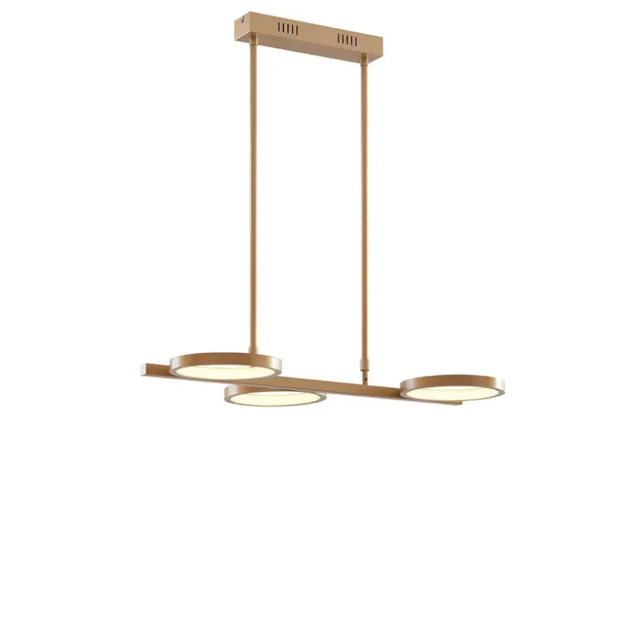 Qazqa hanglampen vive goudkleurig geïntegreerde led