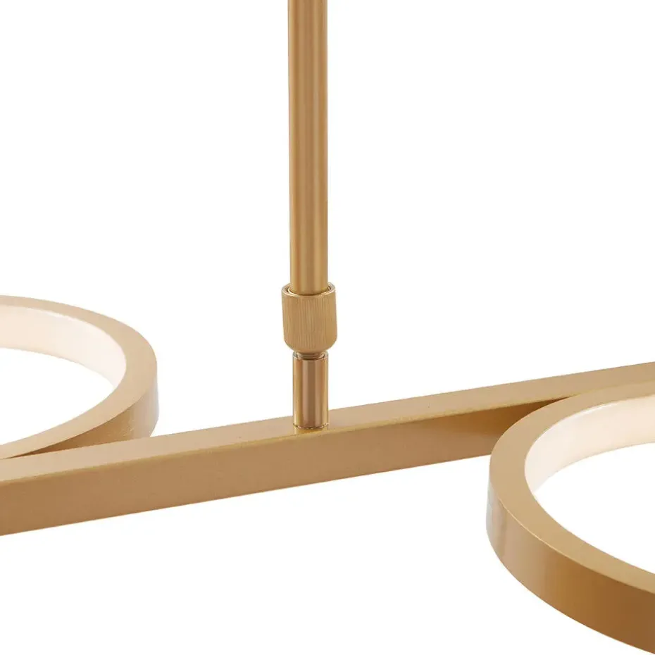 Qazqa hanglampen vive goudkleurig geïntegreerde led
