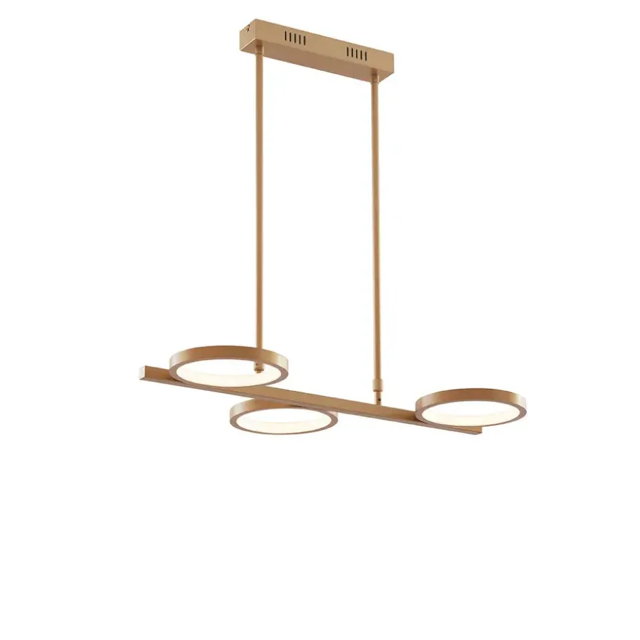 Qazqa hanglampen vive goudkleurig geïntegreerde led