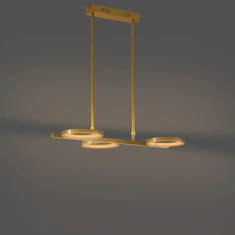 Qazqa hanglampen vive goudkleurig geïntegreerde led