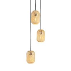 Qazqa hanglampen yvonne crème e27