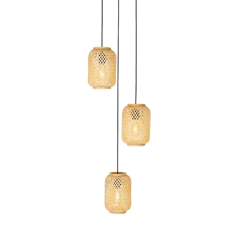 Qazqa hanglampen yvonne crème e27