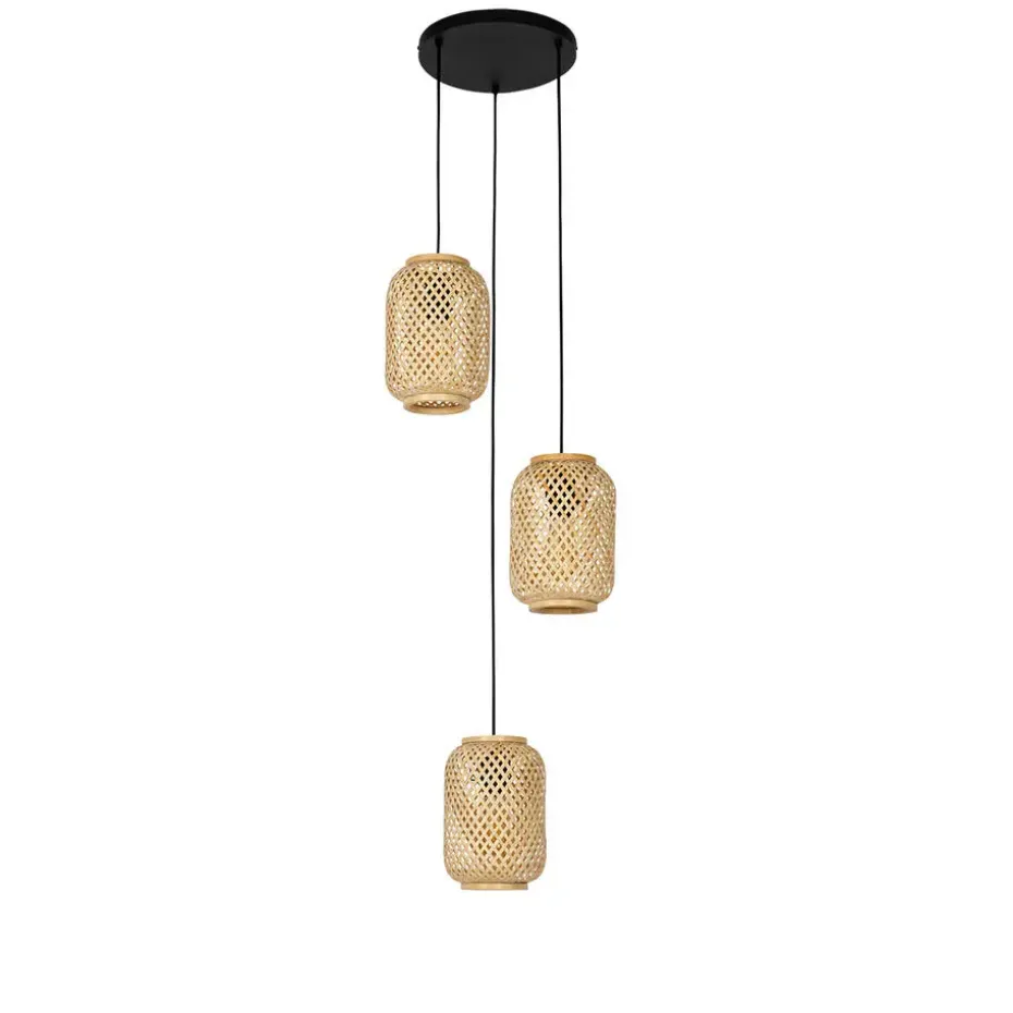 Qazqa hanglampen yvonne crème e27