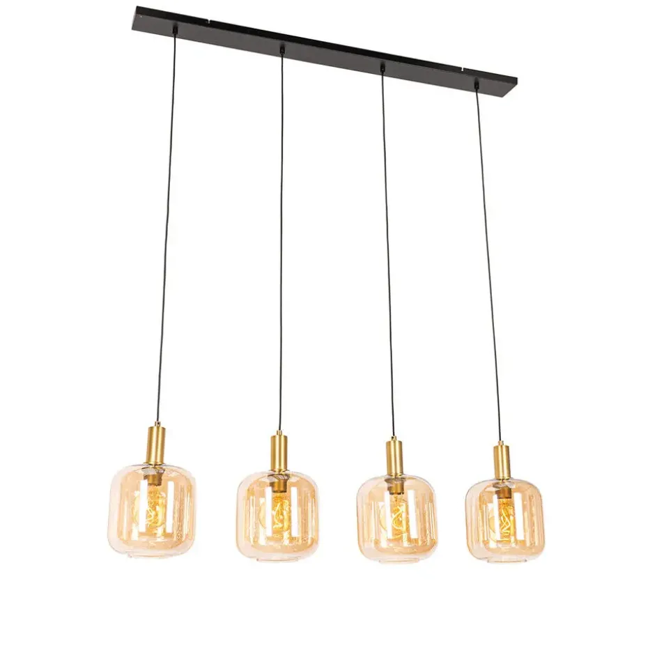 Qazqa hanglampen zuzanna oranje e27