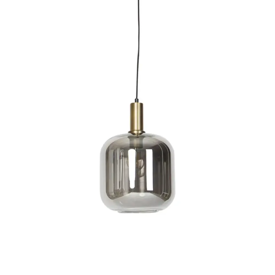 Qazqa hanglampen zuzanna grijs e27
