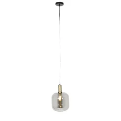 Qazqa hanglampen zuzanna grijs e27