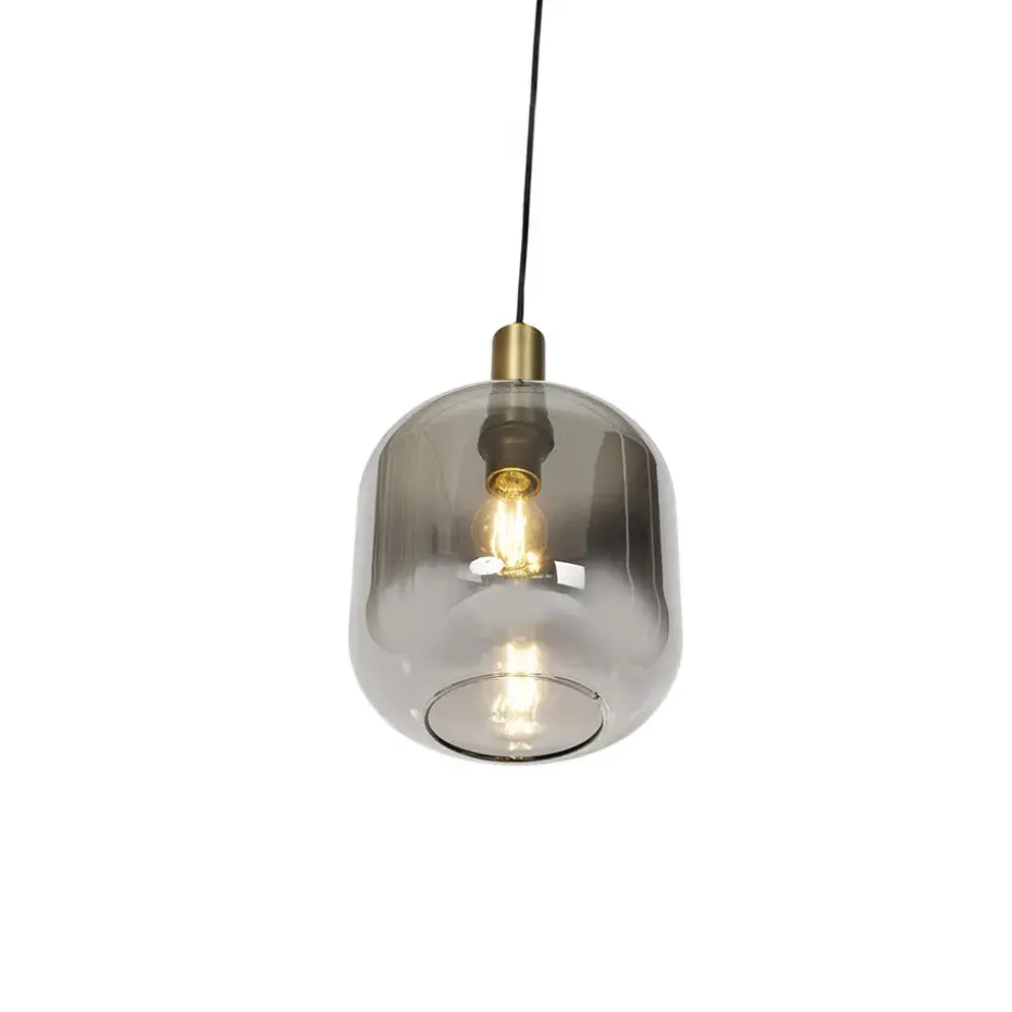 Qazqa hanglampen zuzanna grijs e27