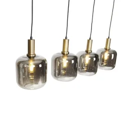 Qazqa hanglampen zuzanna grijs e27