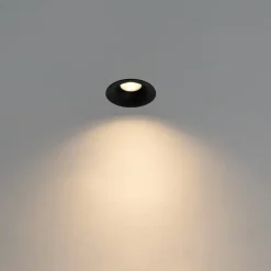 Qazqa inbouwspots gijs zwart gu10